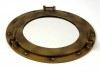 AL48610D - Aluminum Porthole Mirror Brass Antique, 17"